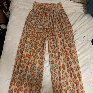 Free People Leopard Flowy Pants